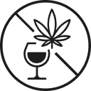 No Alcohol, THC, or CBD